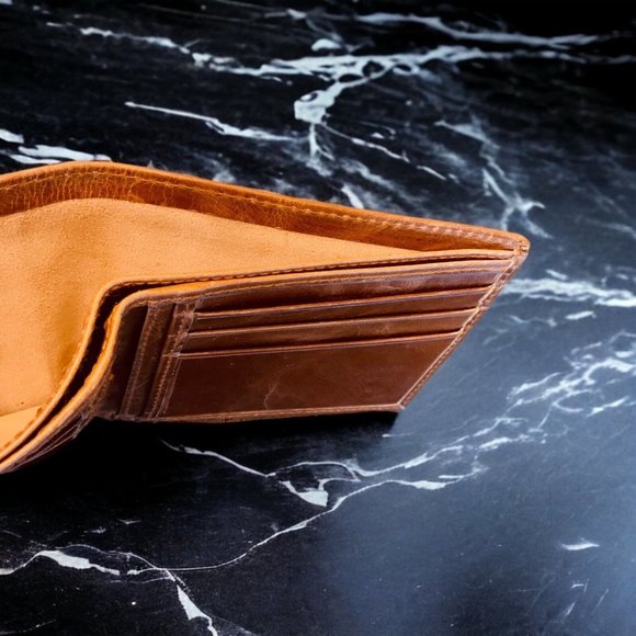 Warning Biohazard Leather Wallet Bifold Blood 100% Genuine Buffalo Premium NEW - Picture 4 of 6